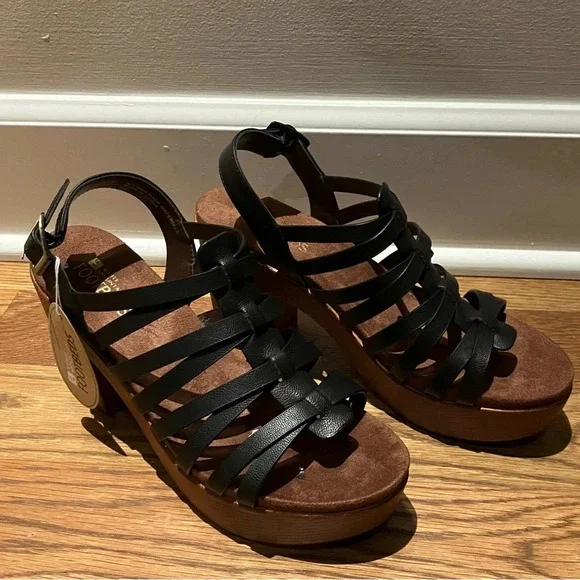 NWT WHITE MOUNTAIN Women's Black Alliance Cage Platform Clog High Heels 9.5 M - Picture 6 of 10